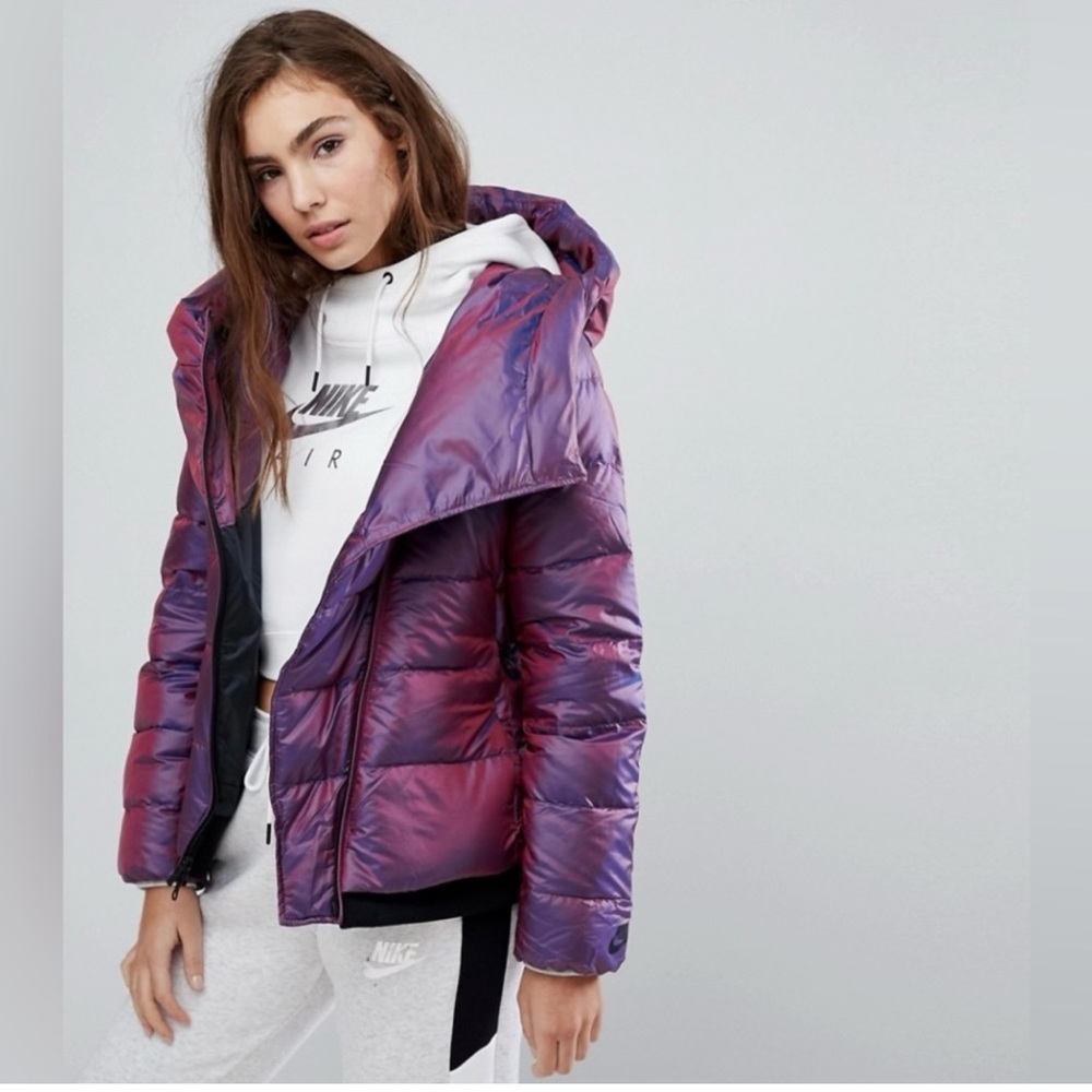 Nike Rare Purple Iridescent Puffer Jacket